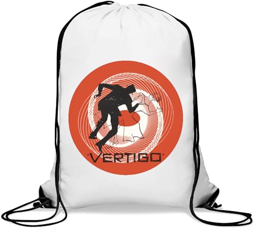 Vertigo Feeling Off Balance Graphic Gym Sack Casual Drawstring Bag White von Generisch