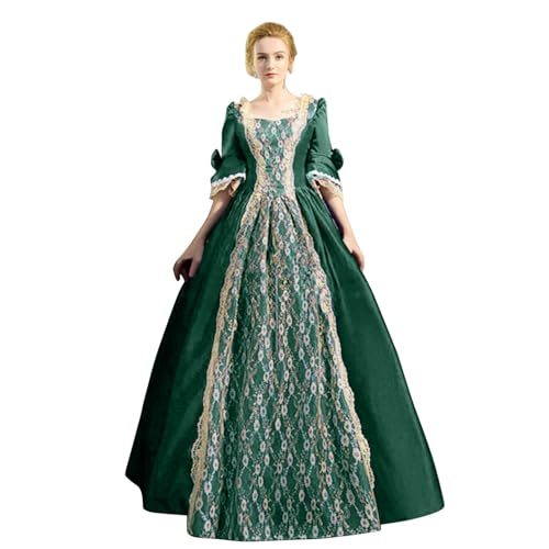 Viktorianische Kleider Damen Lang Kostüme Barock Marie Antoinette Kleider 18 Jahrhundert Renaissance Historische Periode Ballkleider Court Kleid Gewand Für Damen von Generisch