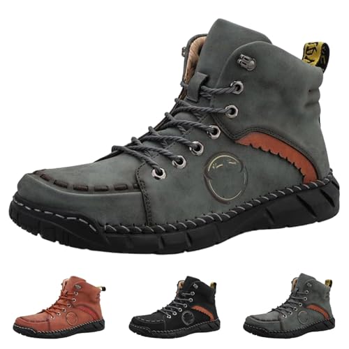 Vilobel Men Non Slip on Shoes, Men's Orthopedic Safety Work Shoes - Safety Toe, Waterproof Shock Absorption Non-Slip (Green,42) von Generisch