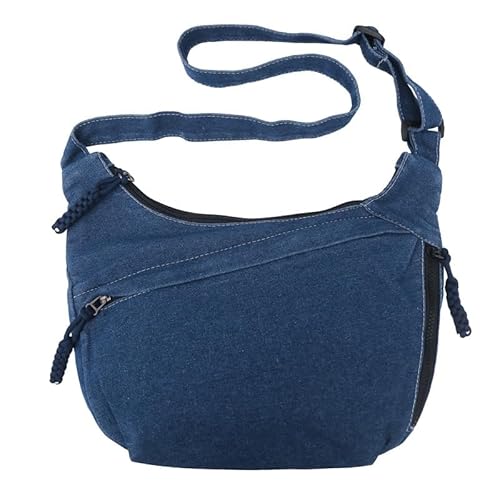 Vintage Denim Messenger Bag, Crossbody Satchel für Frauen, lässige Umhängetasche, große Kapazität, ideal für Schule, Arbeit & den täglichen Gebrauch, Blau 15, Einheitsgröße Vintage Denim Messenger Bag, Crossbody Satchel für Frauen, lässige Umhängetasche, große Kapazität, ideal für Schule, Arbeit & den täglichen Gebrauch, Blau 15, Einheitsgröße von Generisch