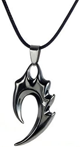 Vintage Halskette Anhänger Titanstahl Schmuck für Männer Frauen,Gun black von Generisch