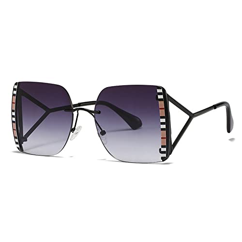 Vintage Oversized Hollow Leg Sunglasses For Women Stripe Print Sun Glasses Female Shades Vintage Oversized Hollow Leg Sunglasses For Women Stripe Print Sun Glasses Female Shades von Generisch