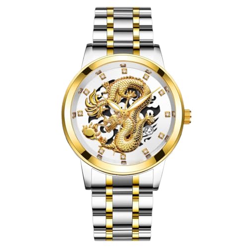 Vintage Pocket Watch for Men Atmosphärische Herrenuhr Business Wear Uhr Casual und Herrenmode Uhr Elegante Herrenuhr Armbanduhr Herren Katzenmotiv (B, One Size) von Generisch