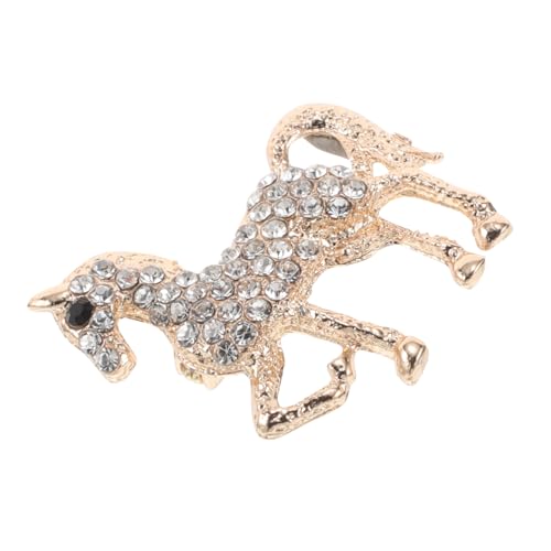 Vintagestyle Pferdebrosche für Damen Glitzernde Anstecknadel Süßes für Kleider Schals Sicherer Verschluss für Bequemes von Generisch