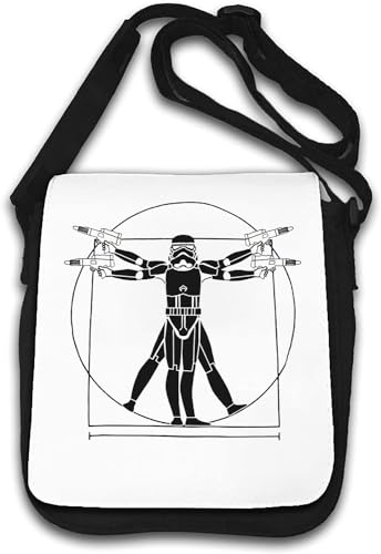 Vitruvian Man Holding Laser Pew Pew Trooper Wars Miss Umhängetasche, Weiß Vitruvian Man Holding Laser Pew Pew Trooper Wars Miss Umhängetasche, Weiß von Generisch