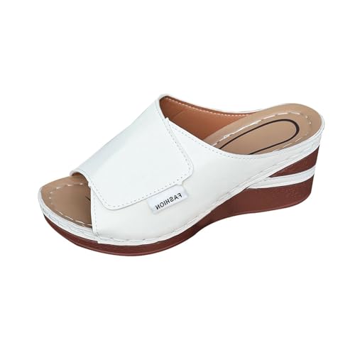 Vivastep Sandalen Damen, Sommer Ergonomische rutschfeste Orthopädische Sandaletten zur Schmerzlinderung Slip in Pantoletten Platform Bequem Keilsandalen Hausschuhe Sommerschuhe, 36-43 EU von Generisch