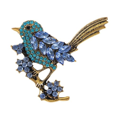 Vogel-Brosche, elegante Kolibri-Brosche für Damen, Blumen-Brosche, Tier-Brosche, Mädchen, Anstecknadeln für Frauen, Vogelzubehör, Größe von Generisch