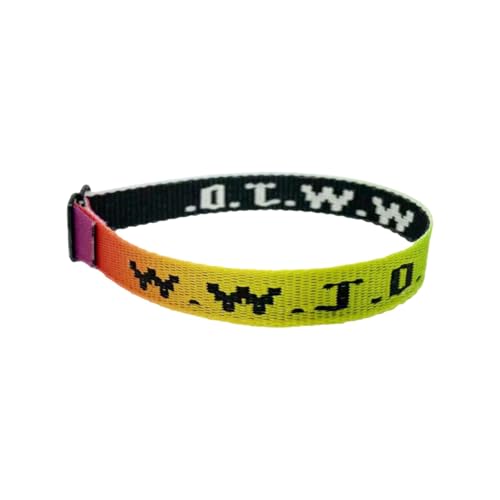 W.W.J.D. Monogramm-Druck, Handgelenkband, Armband, Gurtband, Unisex, verstellbares Armband, Herz-Ohrringe, Perlen, Einheitsgröße, Nylon, Kein Edelstein von Generisch