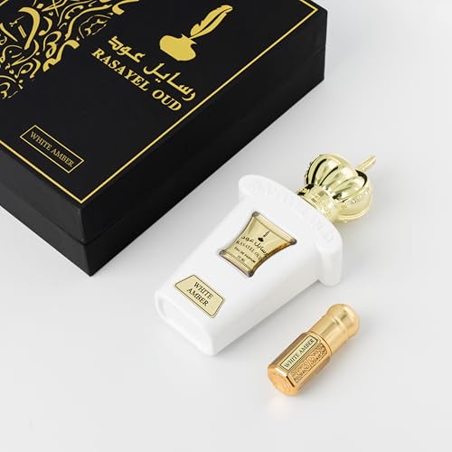WHITE AMBER von Rasayel Oud | Eau de Parfum ein erfrischender und zugleich sinnlicher Unisex Duft | 35ml + 3ml Parfümöl von Generisch
