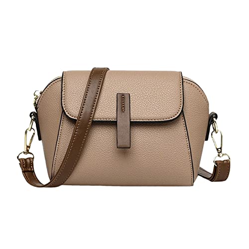WLight Umhängetasche aus weichem Leder, trendig und vielseitig, für Herren, khaki, Einheitsgröße von Generisch