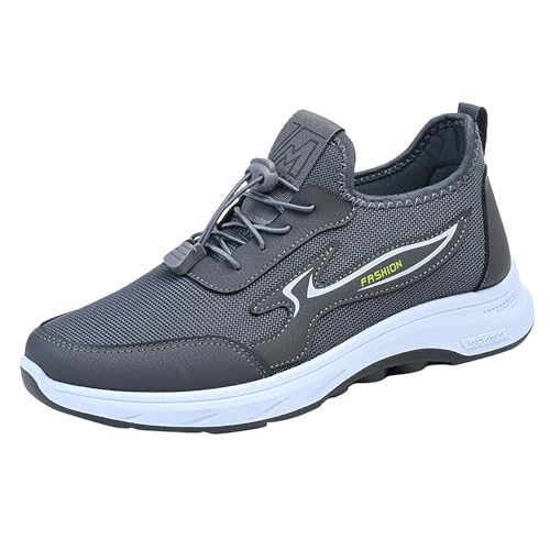 Walking Schuhe Herren Leicht, Freizeitschuhe Herren Mit Schnellverschluss, Fitnessschuhe Weichen Sohle Outdoorschuhe Atmungsaktiv Tennisschuhe Flache Sohle Halbschuhe rutschfest Barfussschuhe von Generisch