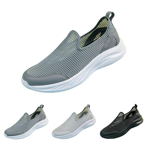 Walking Schuhe Herren Wasserdicht, Trekkingschuhe Herren Wasserdicht Atmungsaktiv Sneaker Casual Sportschuhe Leichte Walkingschuhe Slip On Schuhe Breeze Herrenschuhe Sportlich Trekkingschuhe von Generisch