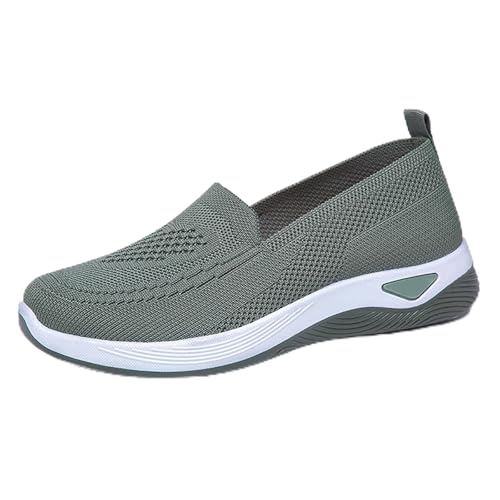 Walkingschuhe Damen Atmungsaktiv 43 Slip On Schuhe Damen Sommer Freizeitschuhe Hinten Offen Joggingschuhe Mesh Stoffschuhe Leicht Trekkingschuhe Mit Weichen Sohle Wanderschuhe Mode Casual Sneaker von Generisch