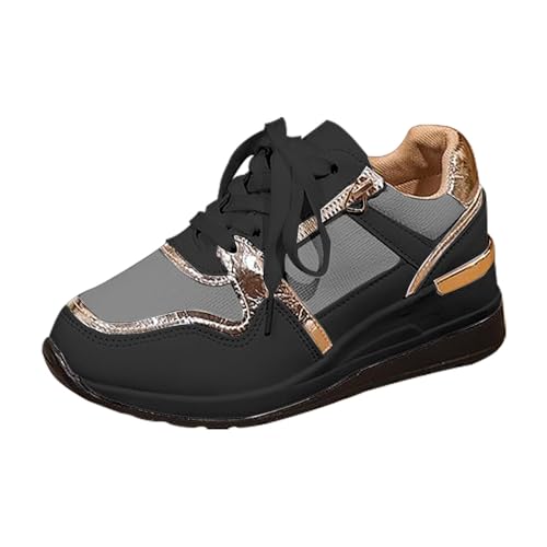 Walkingschuhe Damen Glitzer Freizeitschuhe Non-Slip Sportschuhe Invisible Height Increased Leichte Halbschuhe Fitnessschuhe Mode Schnürschuhe Atmungsaktiv Sneaker Outdoor Fitness Breathable Walkingschuhe Damen Glitzer Freizeitschuhe Non-Slip Sportschuhe Invisible Height Increased Leichte Halbschuhe Fitnessschuhe Mode Schnürschuhe Atmungsaktiv Sneaker Outdoor Fitness Breathable von Generisch