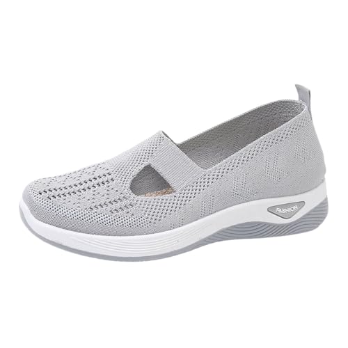 Walkingschuhe Damen Sneaker Sommer Schuhe Leicht Mokassins Weite H Vermascht Orthopädische Elegant Sportschuhe Atmungsaktive Lässige Komfort Sommerschuhe Turnschuhe Loafer Laufschuhe Bequeme Outdoor von Generisch