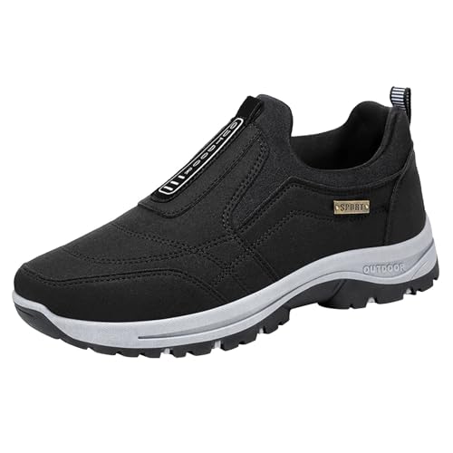 Walkingschuhe Mit Dämpfung Herren | Freizeitschuhe Herren Sommer Sneaker Sportschuhe Slip On Joggingschuhe Atmungsaktiv Trekkingschuhe Bequeme Loafers Schuhe Fashion Zum Einkaufen Reiseschuhe von Generisch