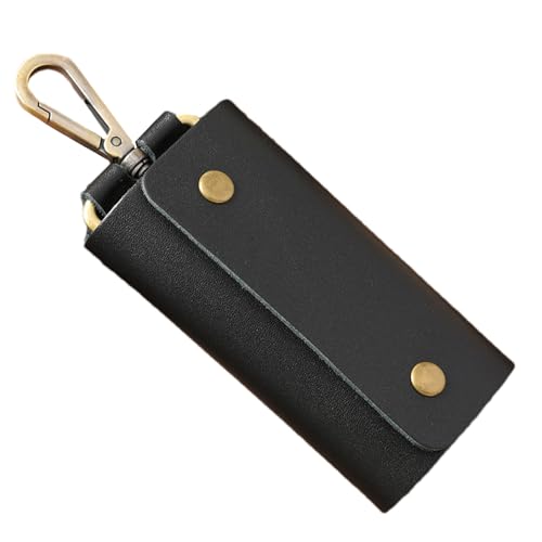 Wallet Organizer Keychain, PU Leather Coin Holder, Compact Pocket Storage, Built-in Key Ring, Belt Loop Clip, Ideal for School Travel Work Men Everyday Use von Generisch