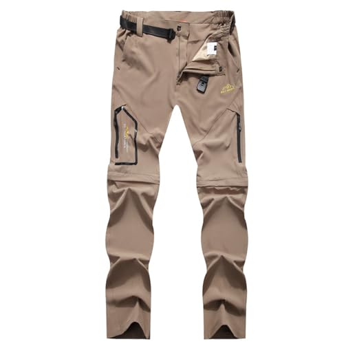 Wanderhose Herren Zip Off - Funktionshose Herren mit Gürtel Atmungsaktiv Wasserdicht Trekkinghose Entfernbar Hose Regular Fit Arbeit Herrenhose Freizeithose Leichte Sommerhose Stretch Arbeitshosen Wanderhose Herren Zip Off - Funktionshose Herren mit Gürtel Atmungsaktiv Wasserdicht Trekkinghose Entfernbar Hose Regular Fit Arbeit Herrenhose Freizeithose Leichte Sommerhose Stretch Arbeitshosen von Generisch