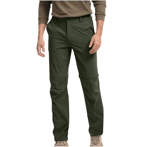 Wanderhose Herren Zip off Arbeitshosen Lang Cargohose Atmungsaktiv Wasserdicht Softshellhose Entfernbar Schnell Trockend Outdoor Funktionshose Mit Multi Taschen Jogginghose Für Wandern,Fahrrad,Arbeits von Generisch