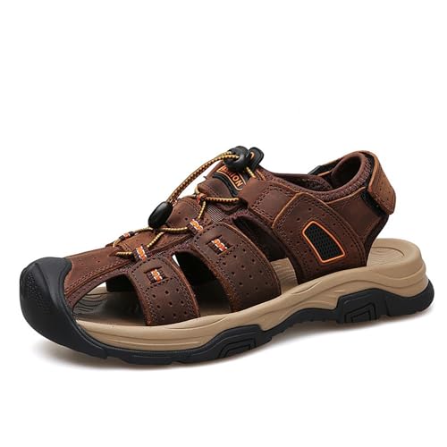 Wandersandalen Herren Sommerschuhe Anti-Rutsch Strandschuhe Atmungsaktive Sandalen Langlebig Trekking Sandaletten Vorne Geschlossen Outdoorschuhe Sommer Freizeitschuhe Outdoorschuhe Wasser Sandale Wandersandalen Herren Sommerschuhe Anti-Rutsch Strandschuhe Atmungsaktive Sandalen Langlebig Trekking Sandaletten Vorne Geschlossen Outdoorschuhe Sommer Freizeitschuhe Outdoorschuhe Wasser Sandale von Generisch