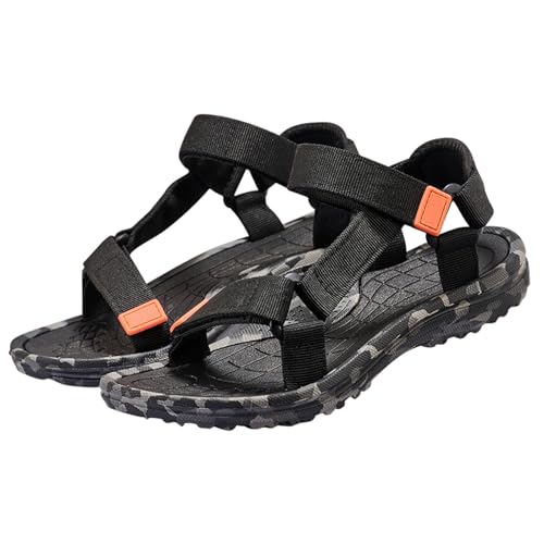 Wandersandalen für Knaben Mädchen Anti-Rutsch Freizeit Sport Sommer Strandschuhe Kleine Große Kinder (Schwarz, Jugendliche, 37, Numerisch, EU Schuhgrößensystem, M) von Generisch