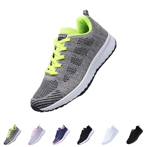 Wanderschuhe Damen Breite Füße Sportschuhe Frauen Sportschuhe Flache rutschfeste wasserdichte Schnürung Einfache Textur Design Casual Offene Schuhe Damen 42 Schuhe Sommer Bequem von Generisch