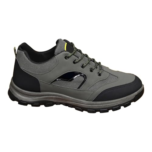Wanderschuhe Damen Breite Füße Trekkingschuhe mit Obermaterial aus Leder Outdoor Hiking Shoes Leichtgewichts Walkingschuhe Komfort Slip On Turnschuhe Verschleißfest Straßenlaufschuhe von Generisch