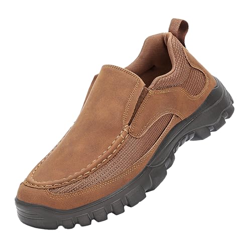 Wanderschuhe Herren Leder Slip-On Sneaker rutschfest Joggingschuhe Running Sportschuhe Outdoor Trekkingschuhe Fitnessstudio Turnschuhe Weich Leicht Sneaker Modische Freizeitschuhe Trend Schlupfschuhe Wanderschuhe Herren Leder Slip-On Sneaker rutschfest Joggingschuhe Running Sportschuhe Outdoor Trekkingschuhe Fitnessstudio Turnschuhe Weich Leicht Sneaker Modische Freizeitschuhe Trend Schlupfschuhe von Generisch