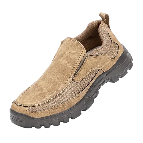 Wanderschuhe Herren Leder Slip-On Sneaker rutschfest Joggingschuhe Running Sportschuhe Outdoor Trekkingschuhe Fitnessstudio Turnschuhe Weich Leicht Sneaker Modische Freizeitschuhe Trend Schlupfschuhe Wanderschuhe Herren Leder Slip-On Sneaker rutschfest Joggingschuhe Running Sportschuhe Outdoor Trekkingschuhe Fitnessstudio Turnschuhe Weich Leicht Sneaker Modische Freizeitschuhe Trend Schlupfschuhe von Generisch