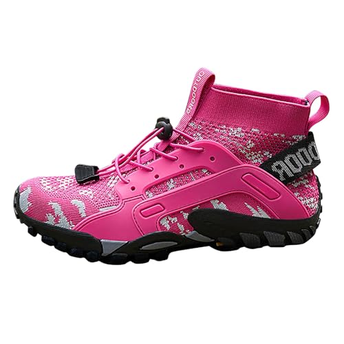 Wanderschuhe Herren Mesh Atmungsaktiv Trekkingschuhe rutschfest Sneaker Weich Leicht Laufschuhe Trend Sportschuhe Outdoor Running Turnschuhe Bequeme Sportlich Outdoorschuhe Mid Top Traillaufschuhe von Generisch