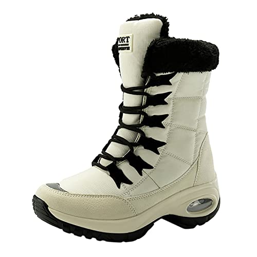 Wanderschuhe Herren Warm Gefüttert Wasserdicht Mit Schnürsenkeln | Verschleißfest Winterschuhe Große Größen Trekkingschuhe Kampfstiefel Outdoorboots Kampfstiefel Bequeme Militärstiefel von Generisch