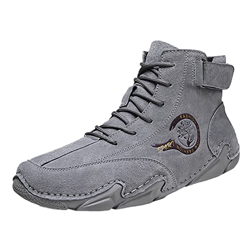 Wanderschuhe Herren Wasserdichte BarfußSchuhe Aus Leder Trekkingschuhe Turnschuhe Outdoor Sicherheitsschuhe Fitnessstudio High Top BarfußSchuhe Sportschuhe Slip On Sneaker Arbeitsschuhe Laufschuhe von Generisch