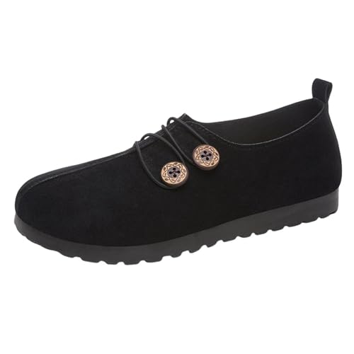 Wanderschuhe für Damen UK Slip-on Leichte Freizeit-Sneaker Atmungsaktive Weite Passform Sneaker Bequeme Weiche Sohle Flache Schuhe Mode Retro Tennis Trainer Sport Arbeit & Freizeit, Schwarz , 39 EU Wanderschuhe für Damen UK Slip-on Leichte Freizeit-Sneaker Atmungsaktive Weite Passform Sneaker Bequeme Weiche Sohle Flache Schuhe Mode Retro Tennis Trainer Sport Arbeit & Freizeit, Schwarz , 39 EU von Generisch