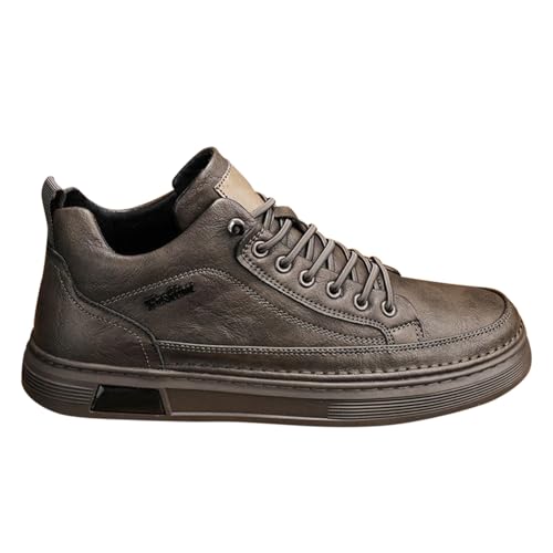 Wanderschuhe für Herren, Kunstleder, zum Reinschlüpfen, Schnürung, leicht, weiche Sohle, bequeme Arbeitsstiefel, breite Passform, verschleißfest, hohe Spitze, breite Zehe, einfarbig, Freizeitschuhe Wanderschuhe für Herren, Kunstleder, zum Reinschlüpfen, Schnürung, leicht, weiche Sohle, bequeme Arbeitsstiefel, breite Passform, verschleißfest, hohe Spitze, breite Zehe, einfarbig, Freizeitschuhe von Generisch