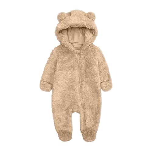 Generisch Jumpsuit Baby Overall Strampler Neugeborene Overall Warm Schneeanzug Onesie Strampler Body Langarm Babykleidung Stitch Kostüm Winterkleidung Khaki, 3 Monate von Generisch