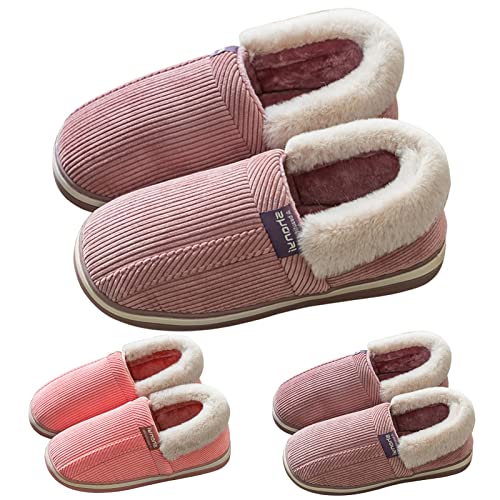 Warm Baumwollschuhe Hausschuhe Damen Outdoor/Indoor Slipper Bequeme Schlappen Pantoletten Women'S Autumn & Winter Cotton Slippers With Thick Bottom Non Slip Plush & Thickened Home Furnishing von Generisch