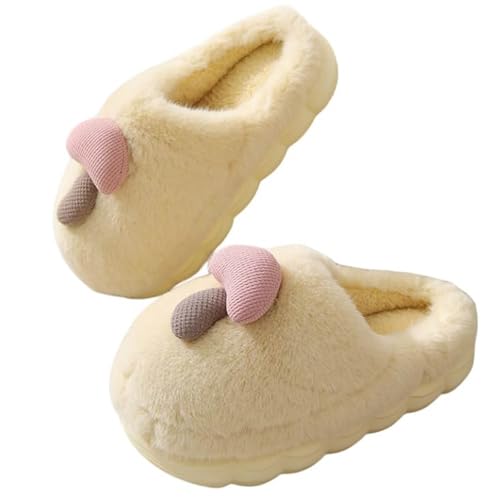 Warme Filzhausschuhe Pantoffeln Unisex Anti-Rutsch Warm Hausschlappen Einfache Basics Filzaußenseite, Indoor-optimiert Gemeinsame Nutzung Unisex-Design von Generisch