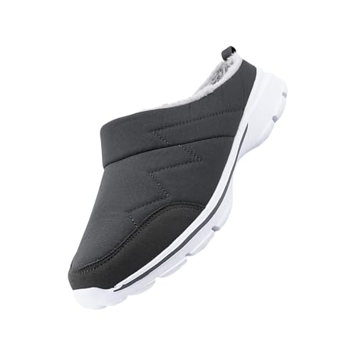 Warme Hausschuhe Damen Mit Fussbett Winter - Schlappen Damen Elegant Vorne Geschlossen Unisex Hüttenschuhe Paare Slippers Indoor Heimschuhe Outdoor Plüsch Pantoffeln Baumwolle Pantoletten von Generisch