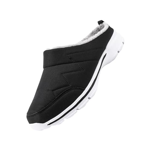 Warme Hausschuhe Damen Mit Fussbett Winter - Schlappen Damen Elegant Vorne Geschlossen Unisex Hüttenschuhe Paare Slippers Indoor Heimschuhe Outdoor Plüsch Pantoffeln Baumwolle Pantoletten von Generisch