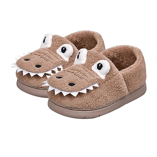 Warme Hausschuhe für den Winter, Plüsch, niedlich, Dinosaurier, Schlafzimmer, Haus, Innenschuhe, Hausschuhe, Hausschuhe, Größe 5, khaki, 24 EU Warme Hausschuhe für den Winter, Plüsch, niedlich, Dinosaurier, Schlafzimmer, Haus, Innenschuhe, Hausschuhe, Hausschuhe, Größe 5, khaki, 24 EU von Generisch