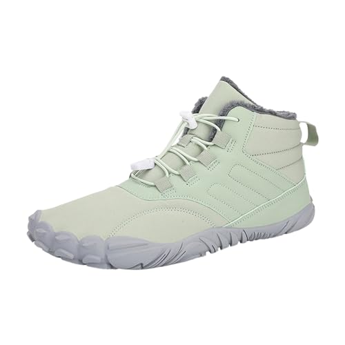 Warme Plüschschuhe aus Baumwolle, rutschfeste Stiefel, Fünf-Finger-Outdoor-Sportschuhe, Herren-und Damen-Wanderschuhe, Sneaker-Schuh für Herren, grün, 5.5 UK 3X-Narrow Warme Plüschschuhe aus Baumwolle, rutschfeste Stiefel, Fünf-Finger-Outdoor-Sportschuhe, Herren-und Damen-Wanderschuhe, Sneaker-Schuh für Herren, grün, 5.5 UK 3X-Narrow von Generisch