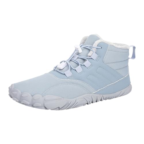 Warme Plüschschuhe aus Baumwolle, rutschfeste Stiefel, Fünf-Finger-Outdoor-Sportschuhe, Herren-und Damen-Wanderschuhe, Sneaker-Schuh für Herren, hellblau, 8.5 UK 3X-Narrow Warme Plüschschuhe aus Baumwolle, rutschfeste Stiefel, Fünf-Finger-Outdoor-Sportschuhe, Herren-und Damen-Wanderschuhe, Sneaker-Schuh für Herren, hellblau, 8.5 UK 3X-Narrow von Generisch
