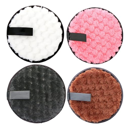 Waschbar Abschminkpads | Make-up Entferner Pads | Mikrofaser Runde Weiche Gesichtsreinigung Puffs | Waschbar und Wiederverwendbar Doppelseitige Make-up Pads | Einfaches Entfernen von Make-up (4) von Generisch