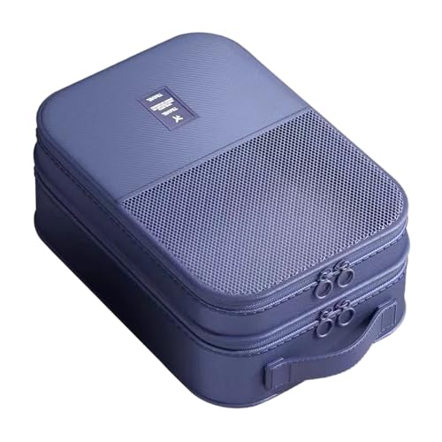 Wasserabweisende Schuhbeutel – tragbarer Schuh-Organizer | Reise-Schuhbehälter mit maximiertem Reißverschluss-Schutz | Schuhaufbewahrung Organizer mit großer Kapazität für Damen und Herren, marineblau von Generisch