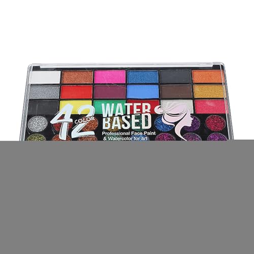 Wasserbasierte Gesichtsfarbe | Fluoreszierende Halloween Schminkpalette Mit Vielzahl An Farbtönen,Körper- & Gesichtsfarbe Für Kinder Erwachsene Frauen Mädchen Bühnenauftritt Cosplay Party Theater Hall von Generisch