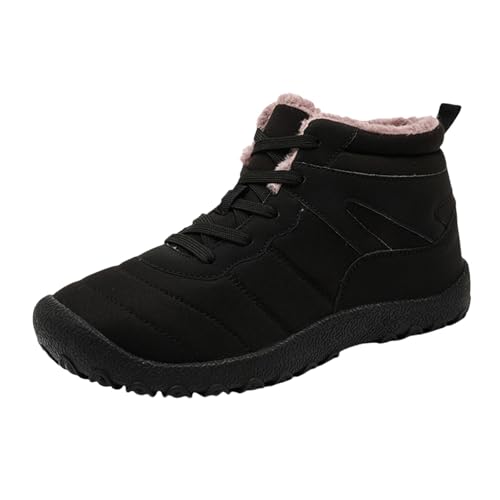 Wasserdicht Schneestiefel Herren High Top Gepolstertes Warmes Wanderschuhe Winterschuhe | Outdoor Rutschfeste BarfußSchuhe Trekkingschuhe | Bequeme Slip-Ins Freizeitschuhe Winterschuhe Walkingschuhe von Generisch