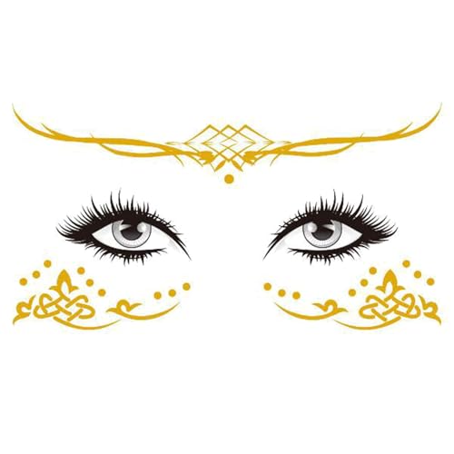 Wasserdichte Gesichtsabziehbilder - tragbare Festival -Make -up -Aufkleber, leicht wiederverwendbare Gesichtskunst | Langlebige Schale Stick Face Art Dekorationen, Bereitete -Halloween -Accessoir von Generisch