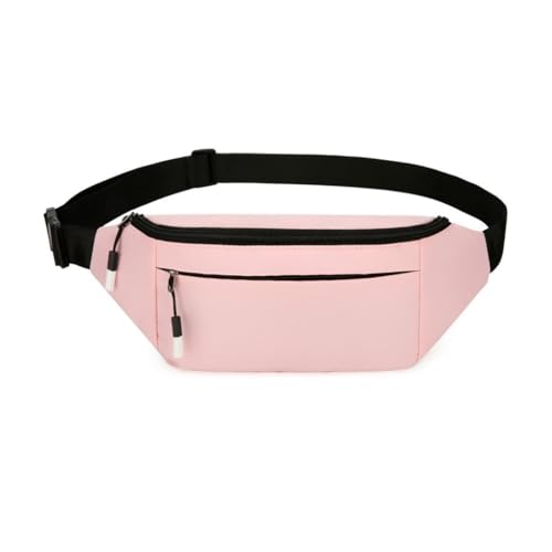 Wasserdichte Hüfttasche mit mehreren Taschen, großer Brustgürtel, Geldbörse für Reisen und Sport, rose von Generisch
