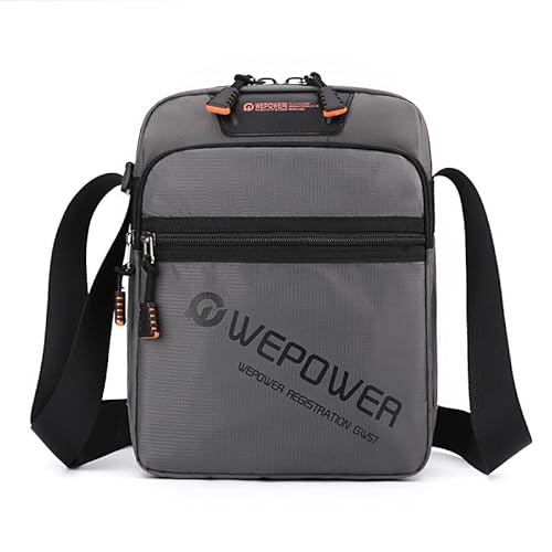 Wasserdichte Nylon-Umhängetasche für Damen und Herren, modische Outdoor-Reisetasche mit Reißverschlusstasche, leichte Alltagstasche für Sport, Arbeit oder Pendeln, Grau 5, Einheitsgröße Wasserdichte Nylon-Umhängetasche für Damen und Herren, modische Outdoor-Reisetasche mit Reißverschlusstasche, leichte Alltagstasche für Sport, Arbeit oder Pendeln, Grau 5, Einheitsgröße von Generisch