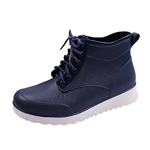 Wasserdichte Regenstiefel Gummistiefel Damen Design Hochwertige Modische Elegant Und Bequem Grau Rosa Weiß Einzigartiges Und Haltbare Regenstiefel Langlebige Schuhe Gummistiefel Halbhohe von Generisch